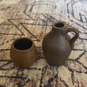 Vintage Handmade Mini Pottery Pair